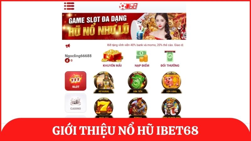 Giới thiệu nổ hũ ibet68 – Game slot hấp dẫn, đa dạng chủ đề